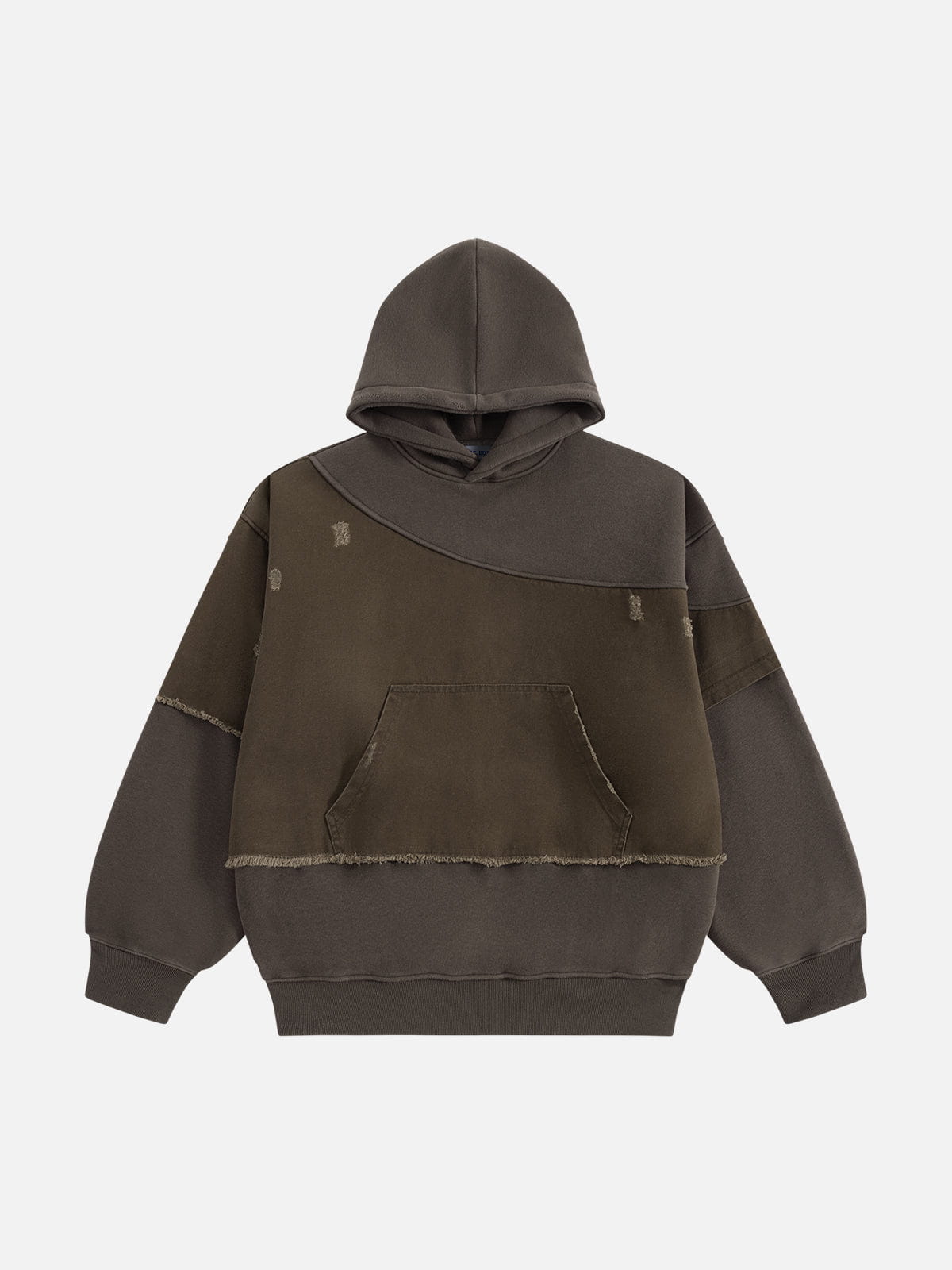 Alternative view of Aelfric Eden Oversized Distressed Panel Pullover Hoodie