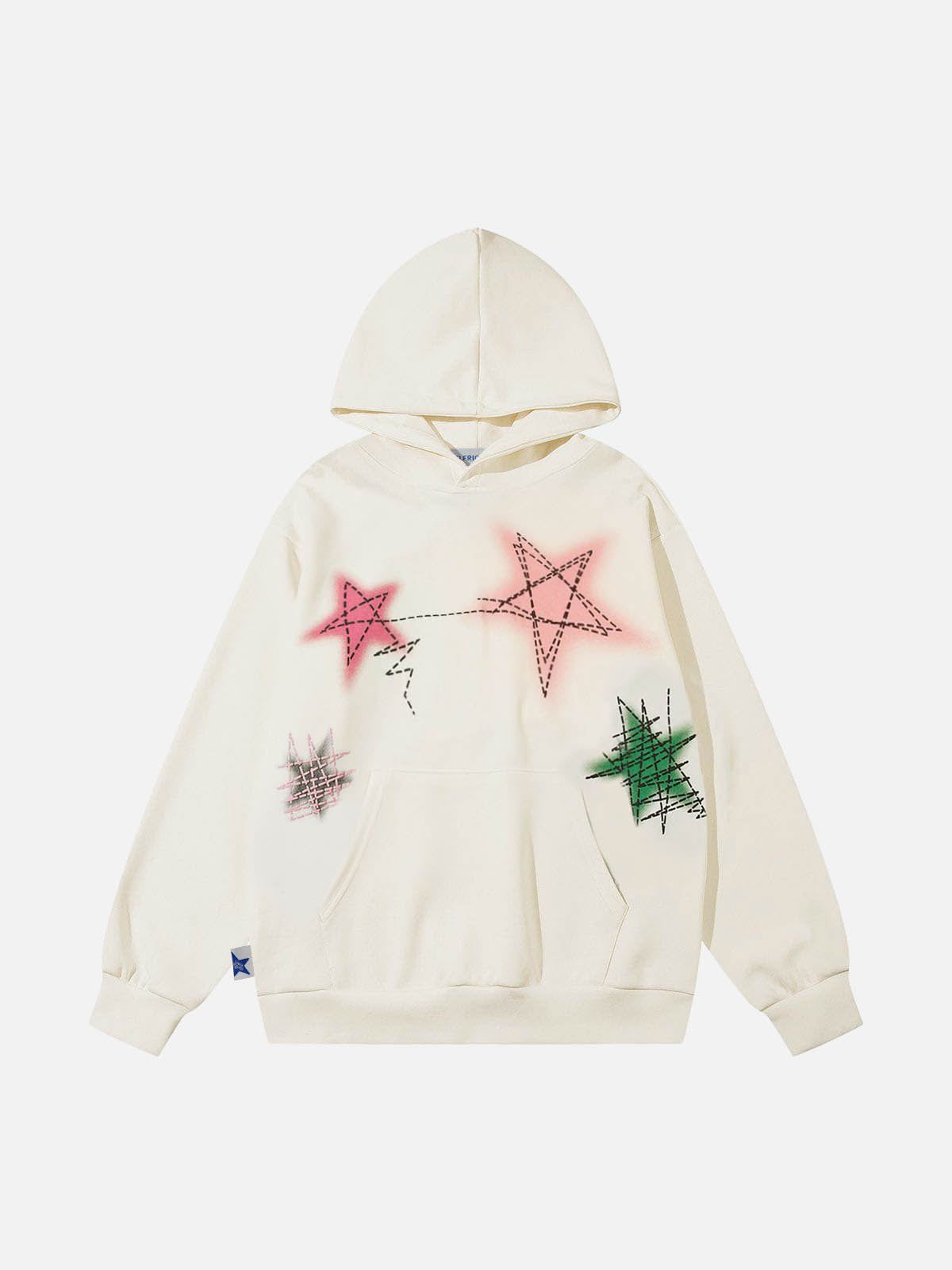 Alternative view of Aelfric Eden Graffiti Star Graphic Pullover Hoodie
