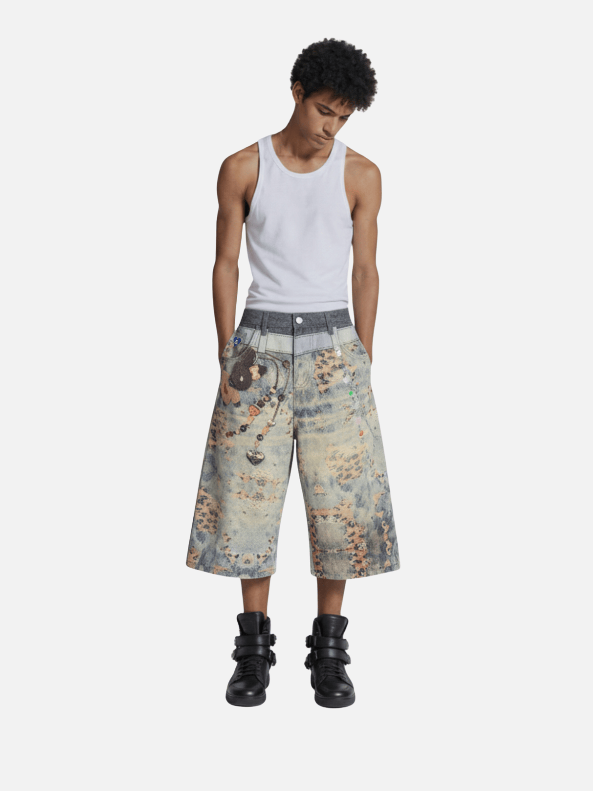 Aelfric Eden Leopard Graphic Jorts