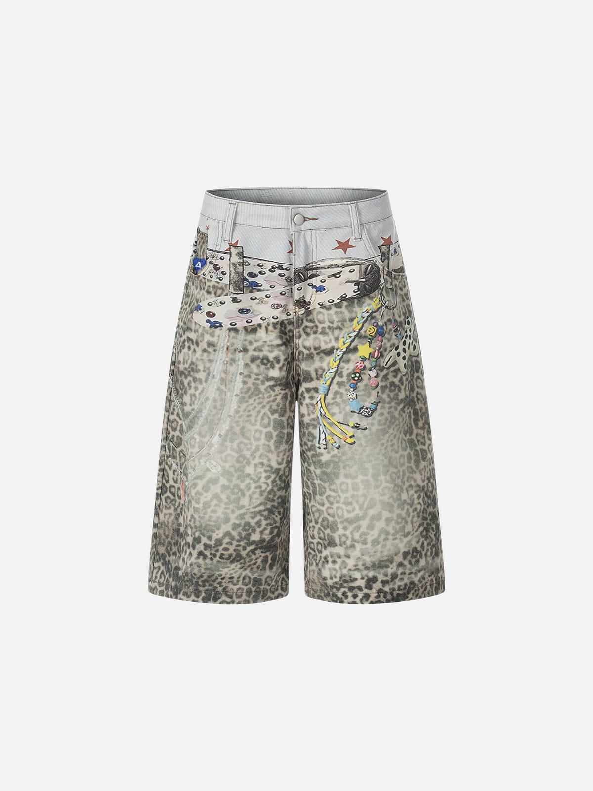 Aelfric Eden Leopard Longline Jorts