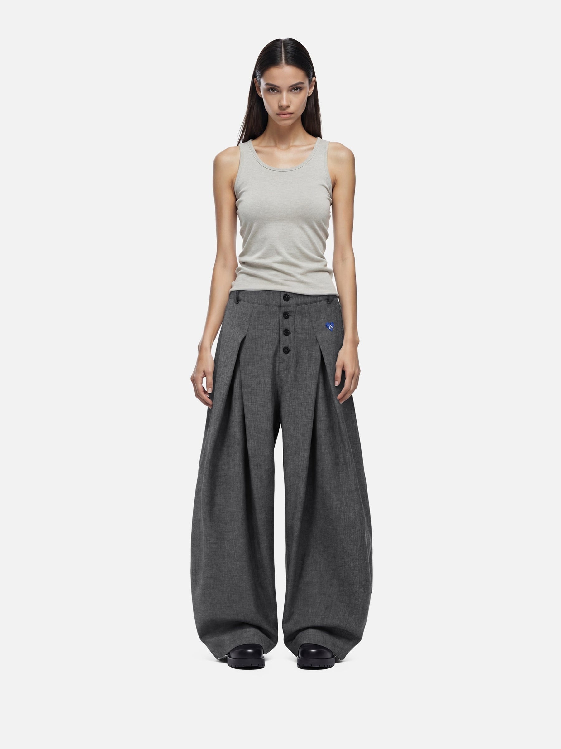 Aelfric Eden Pleated Baggy Barrel Pants