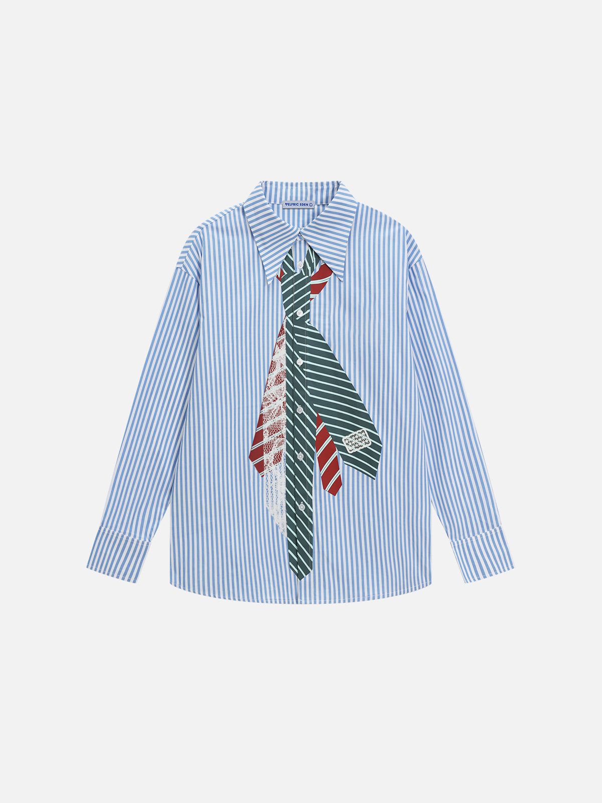 Alternative view of Aelfric Eden Necktie Graphic Stripe Long Sleeve Shirt