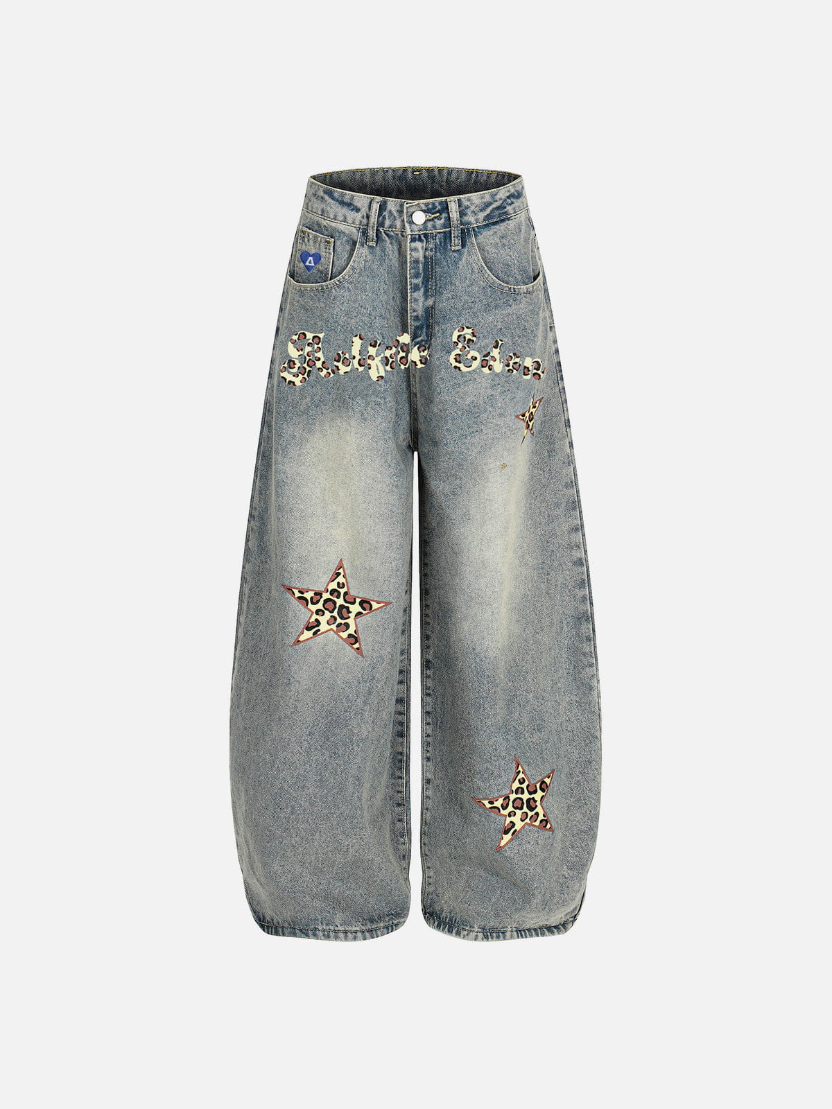 Alternative view of Aelfric Eden Leopard Star Panel Baggy Jeans