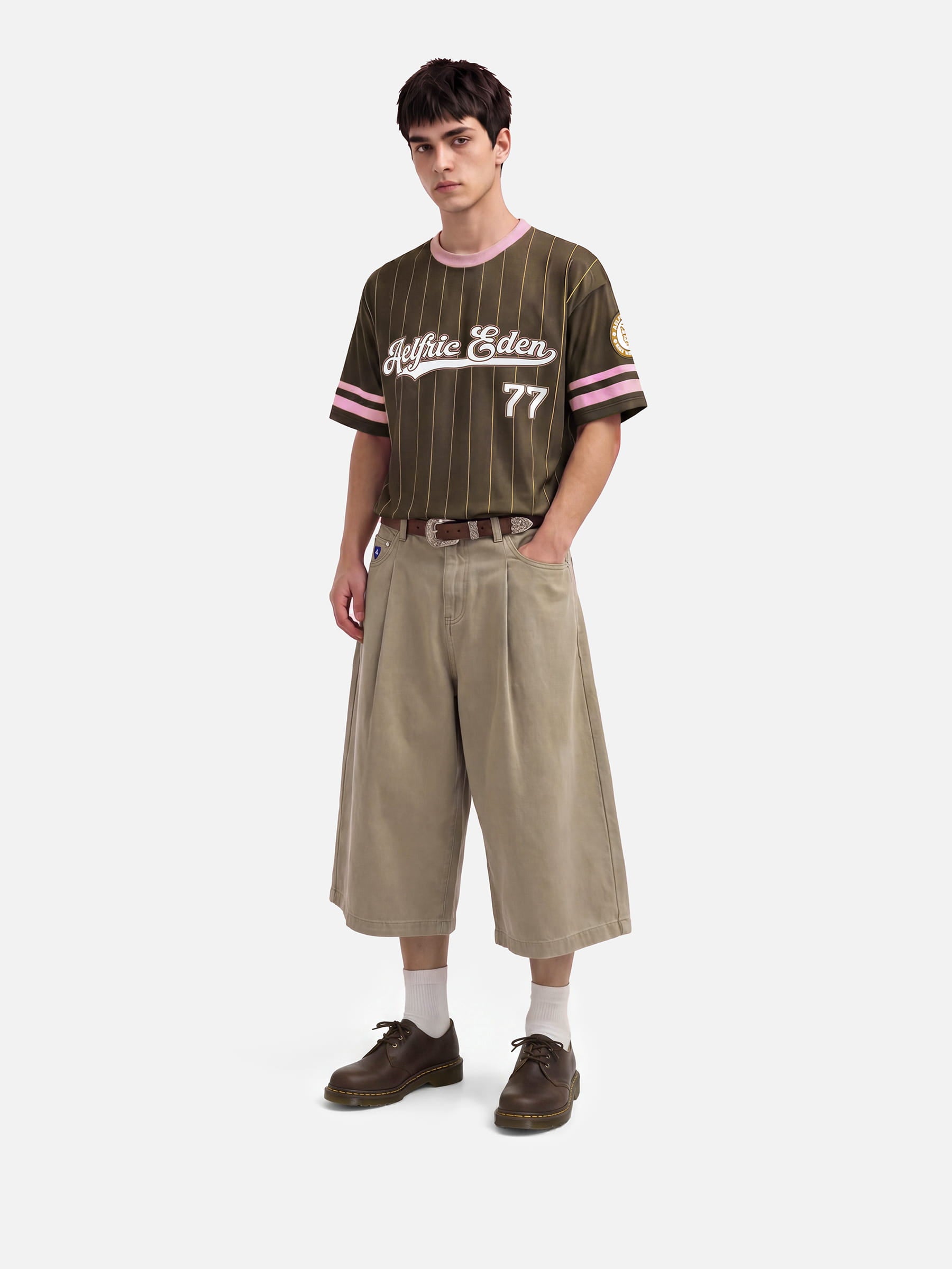Aelfric Eden Boxy Pinstripe Jersey Tee