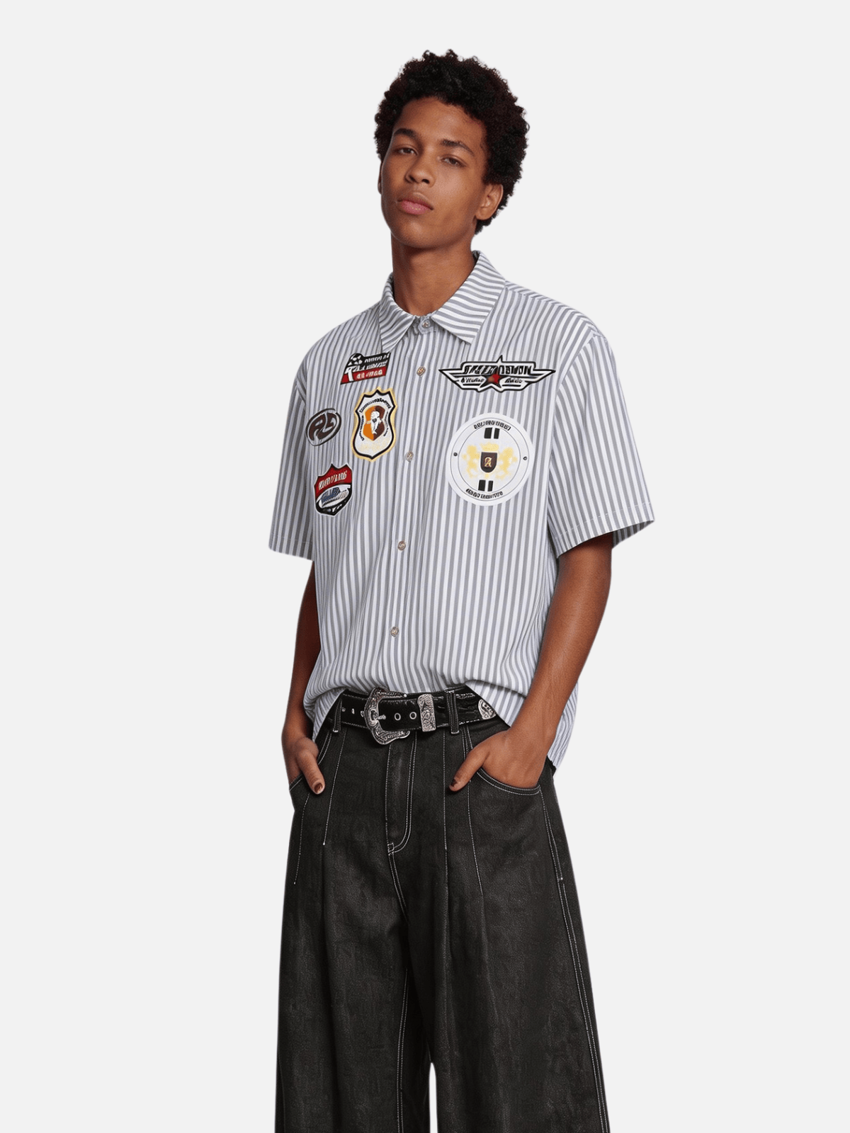 Aelfric Eden Boxy Racing Patch Short Sleeve Shirt