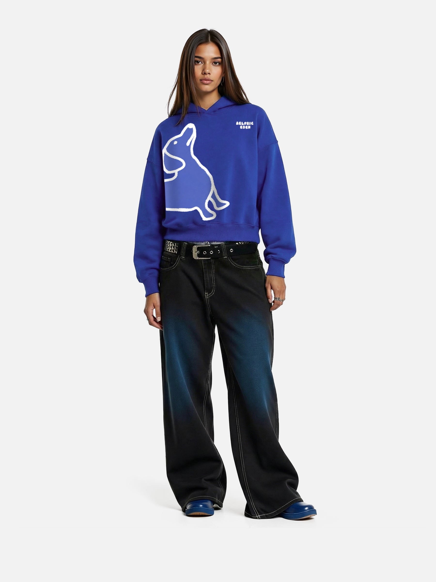 Alternative view of Aelfric Eden Boxy Dachshund Graphic Hoodie