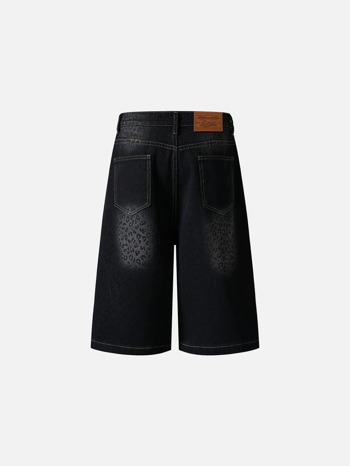 Alternative view of Aelfric Eden Leopard Washed Longline Jorts