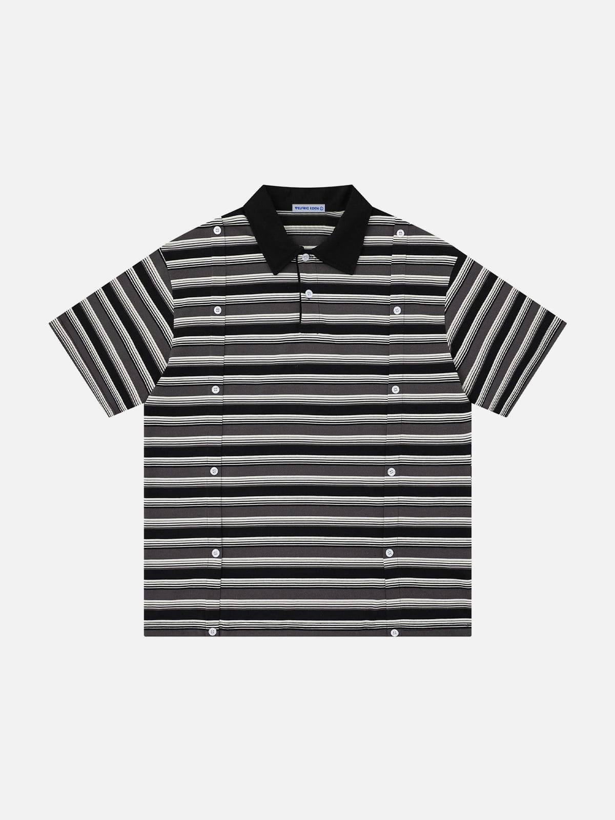 Alternative view of Aelfric Eden Stripe Panel Polo Tee