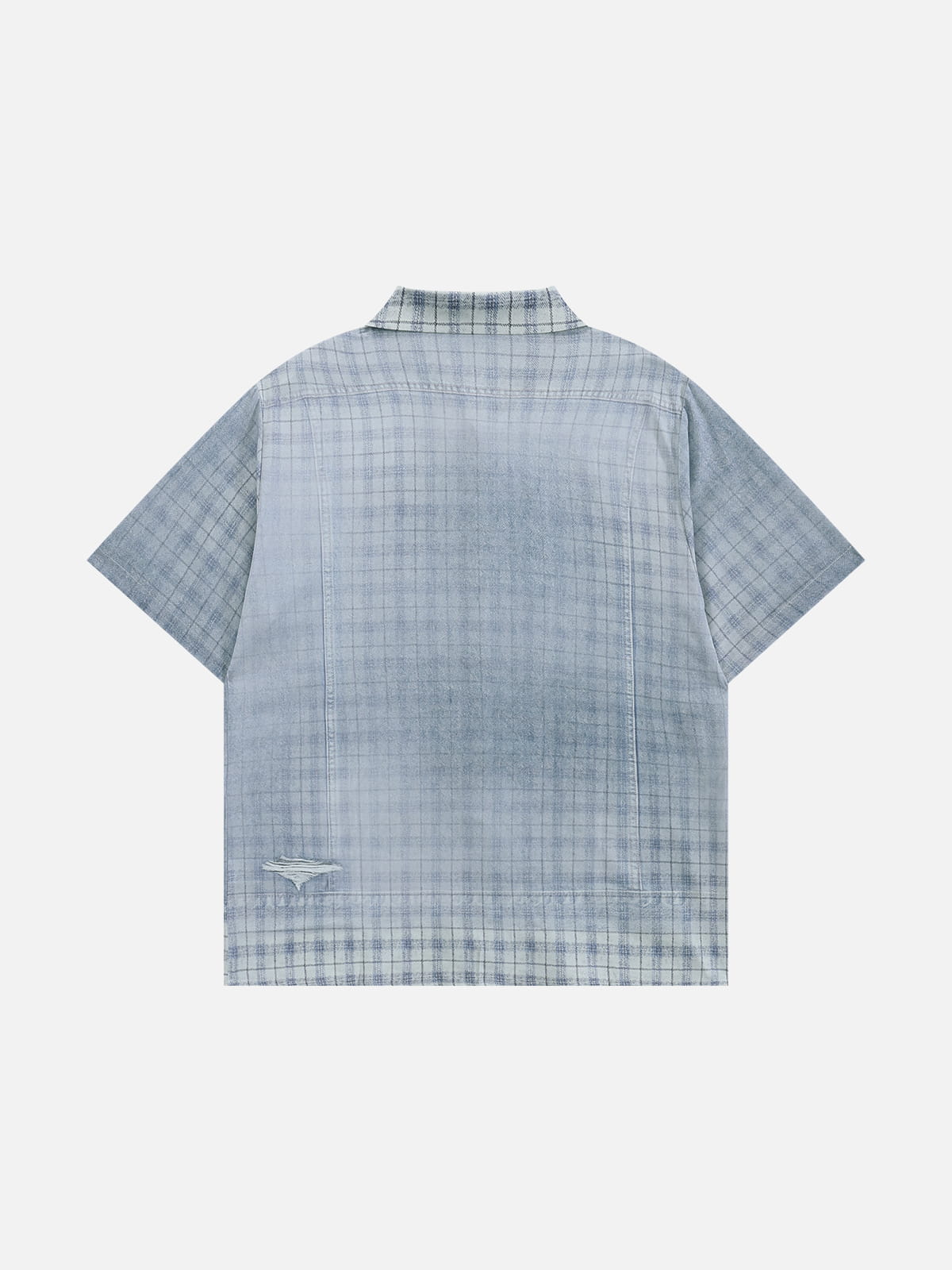 Alternative view of Aelfric Eden Denim Plaid Panel Short Sleeve Shirt