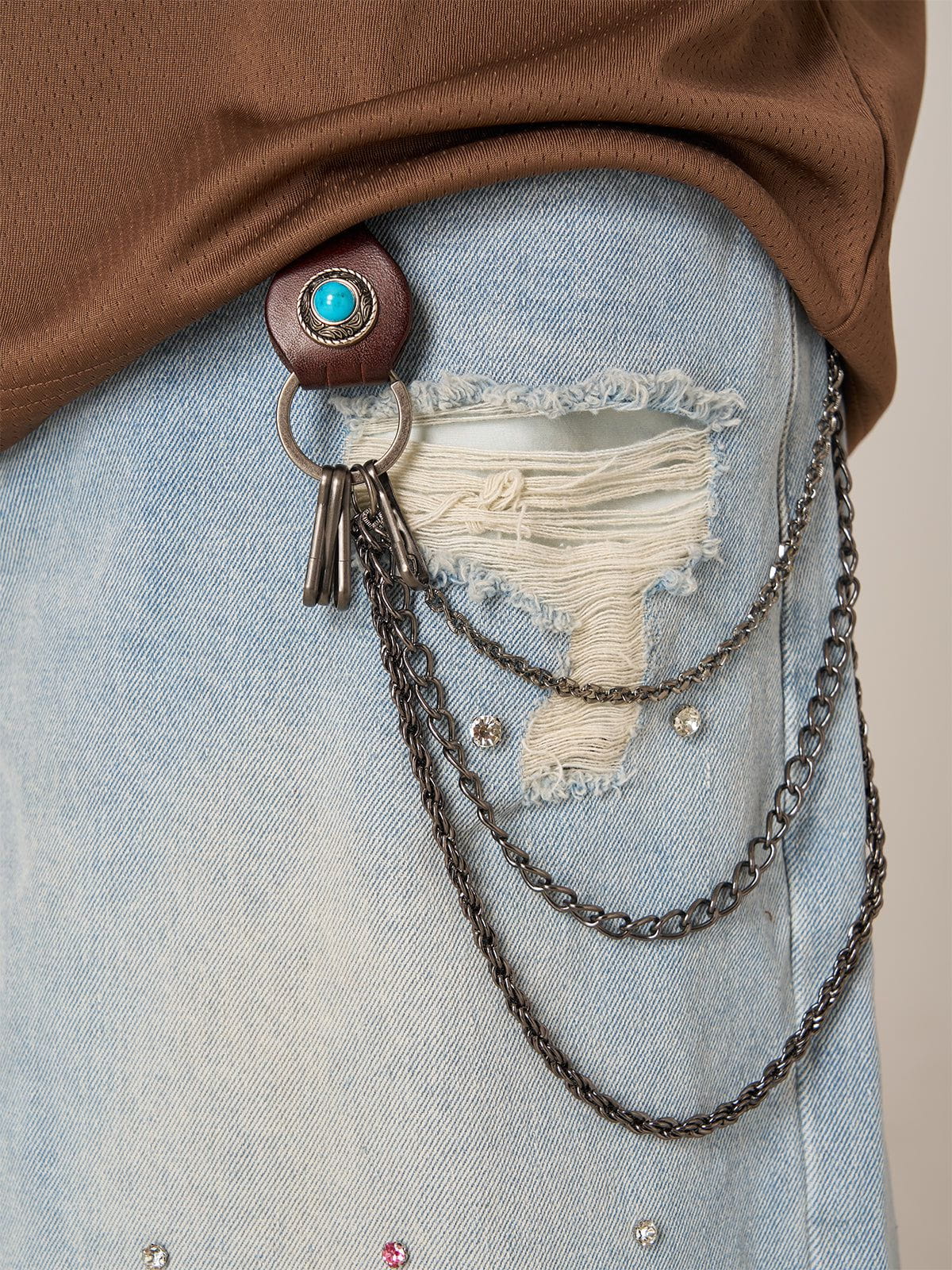 Alternative view of Vintage Layered Belt Metal Chain