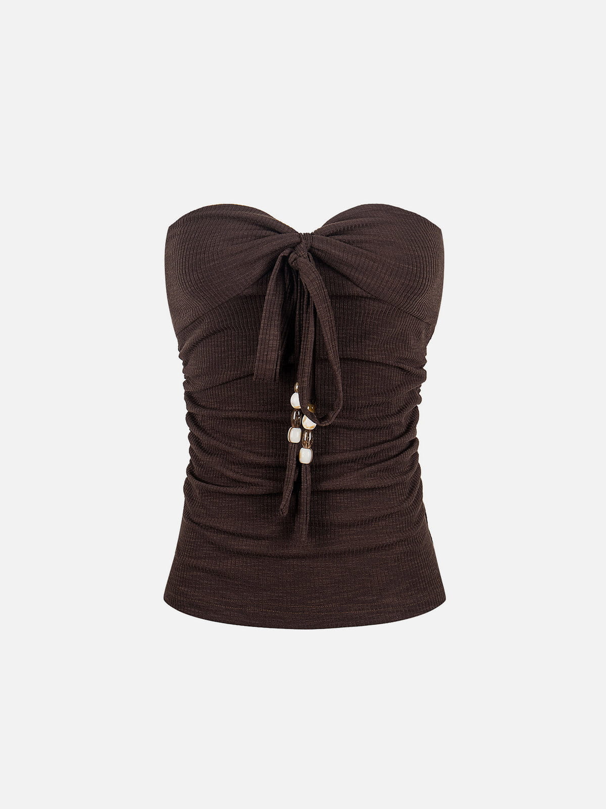 Alternative view of Aelfric Eden Ruched Tie Front Tube Top