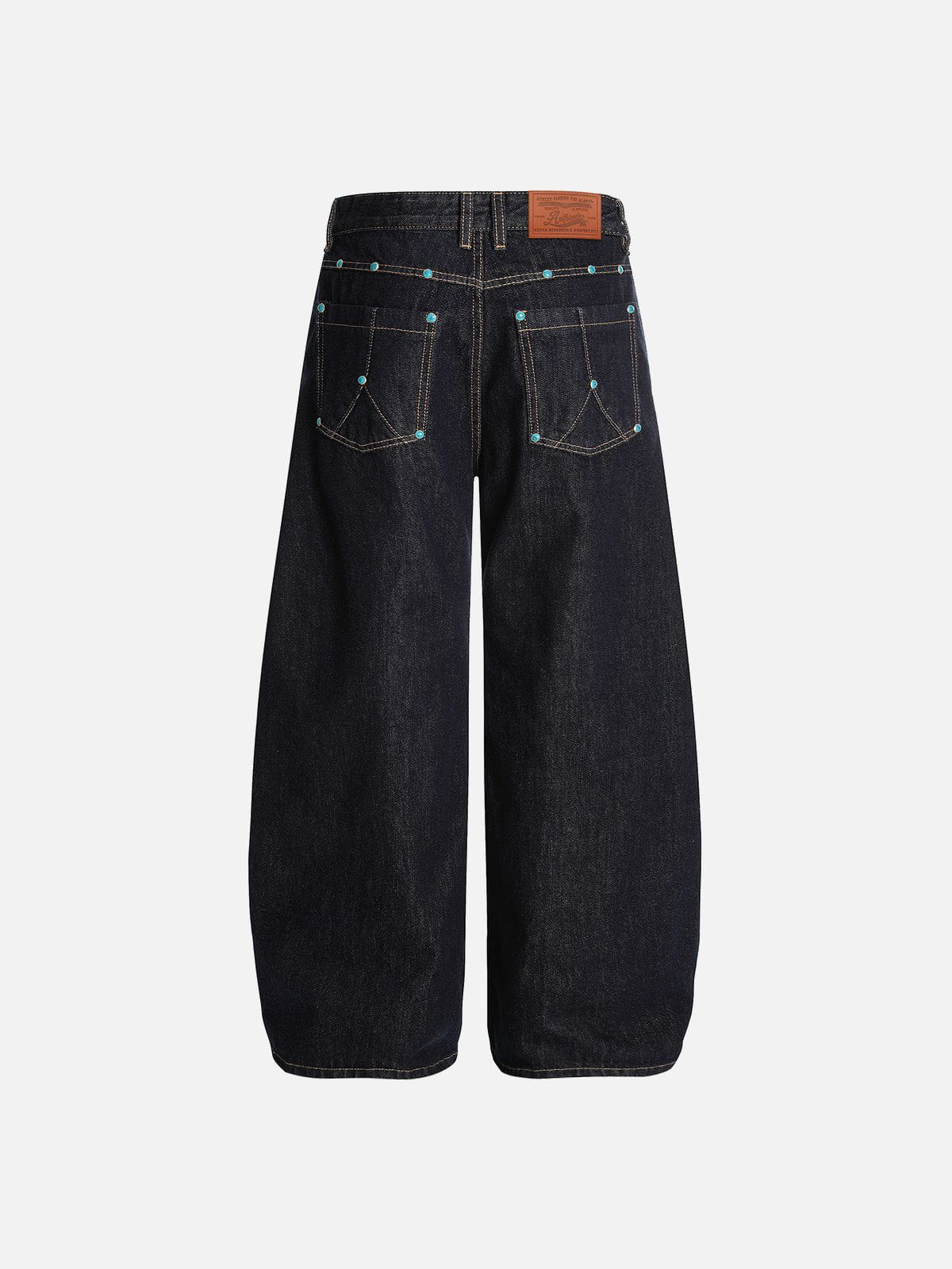 Alternative view of Aelfric Eden Baggy Barrel Rivet Raw Jeans
