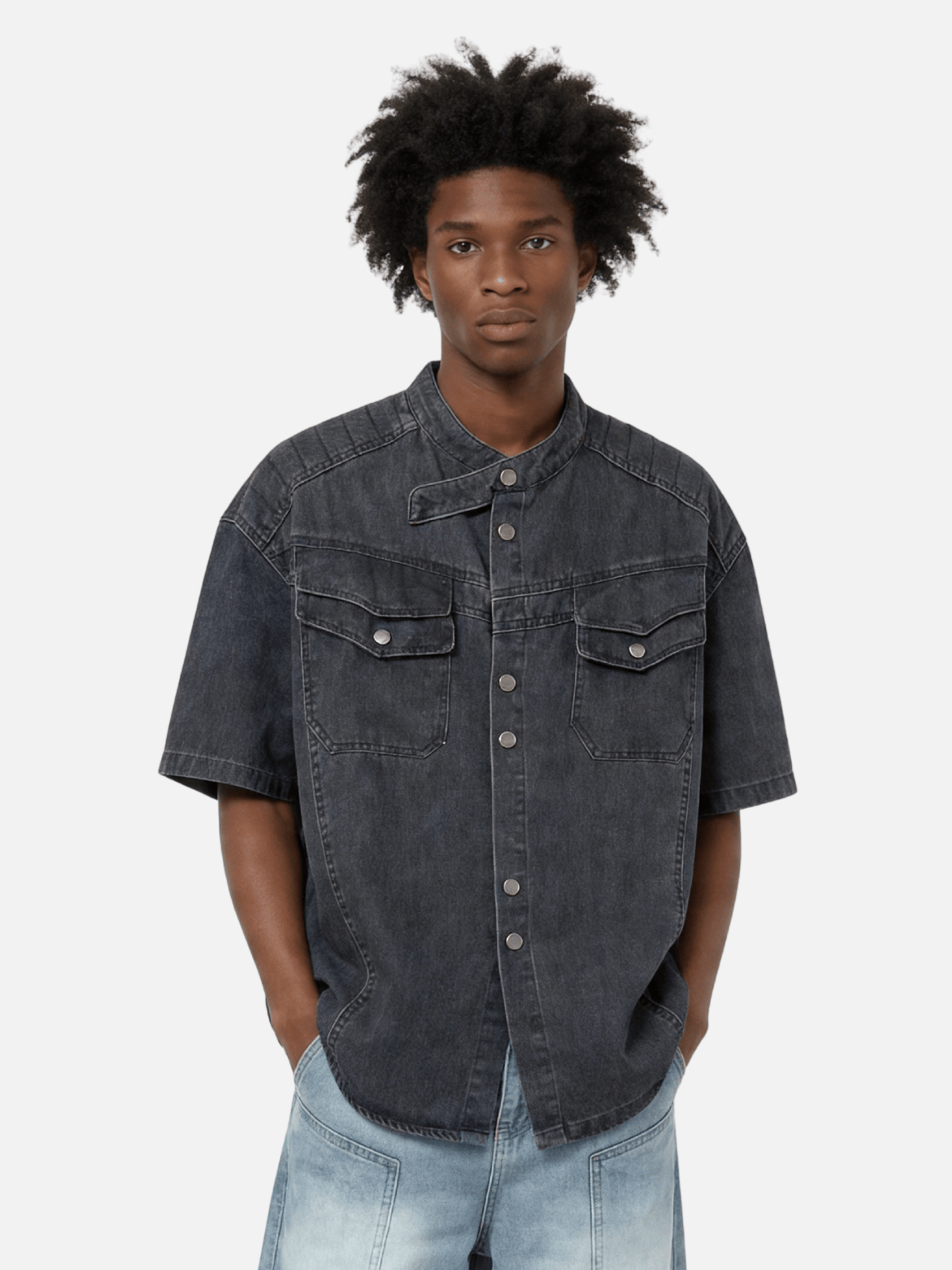 Aelfric Eden Washed Denim Short Sleeve Shirt