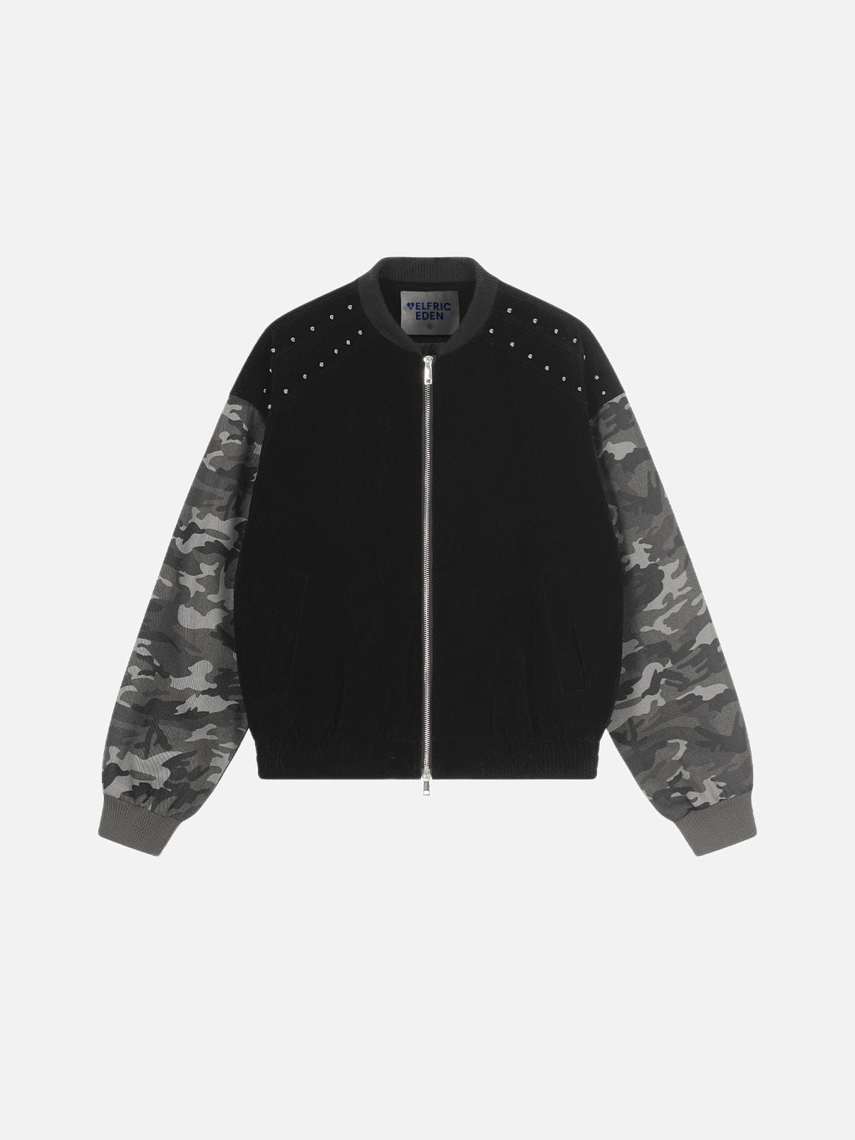 Aelfric Eden Camo Studded Zip Up Jacket