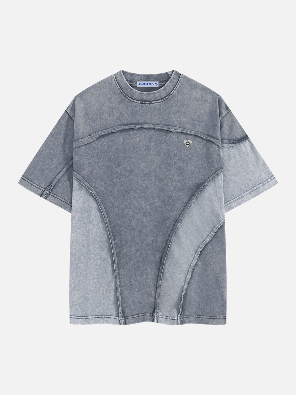 Alternative view of Aelfric Eden Contrast Panel Washed Tee