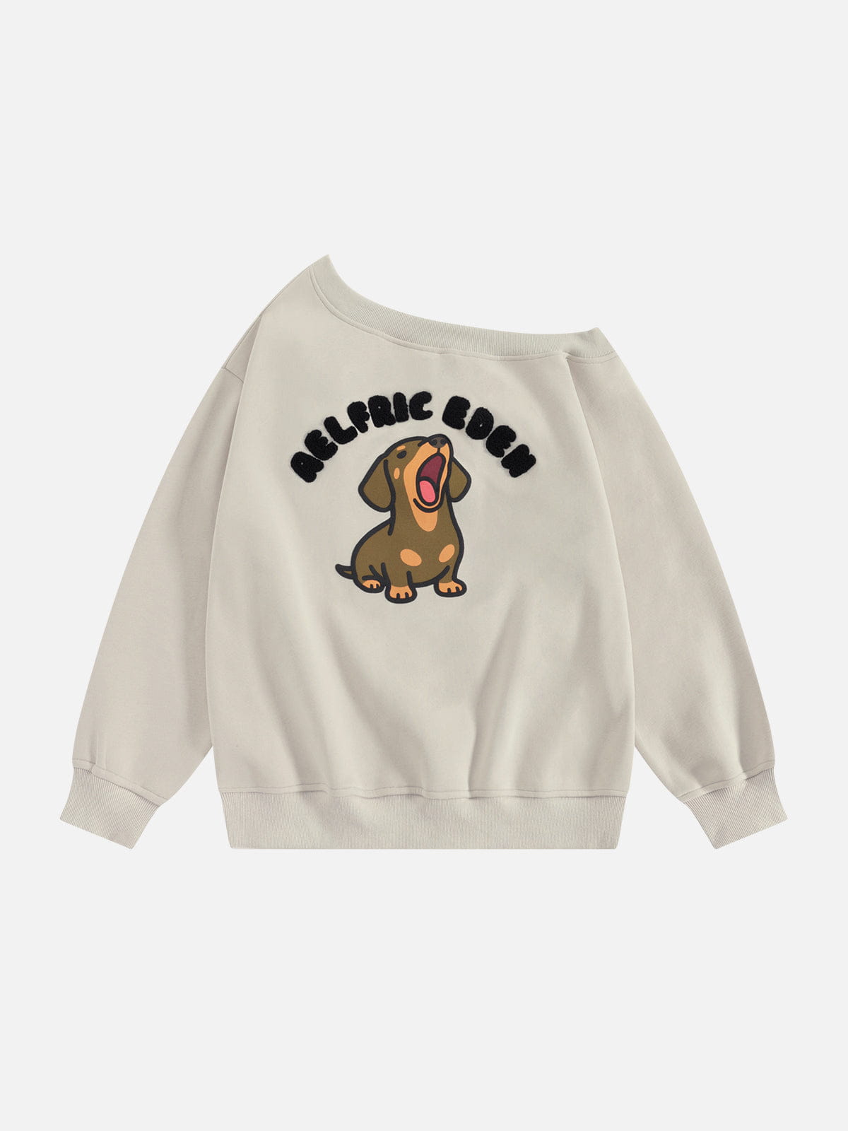 Alternative view of Aelfric Eden Dachshund Off-The-Shoulder Sweatshirt