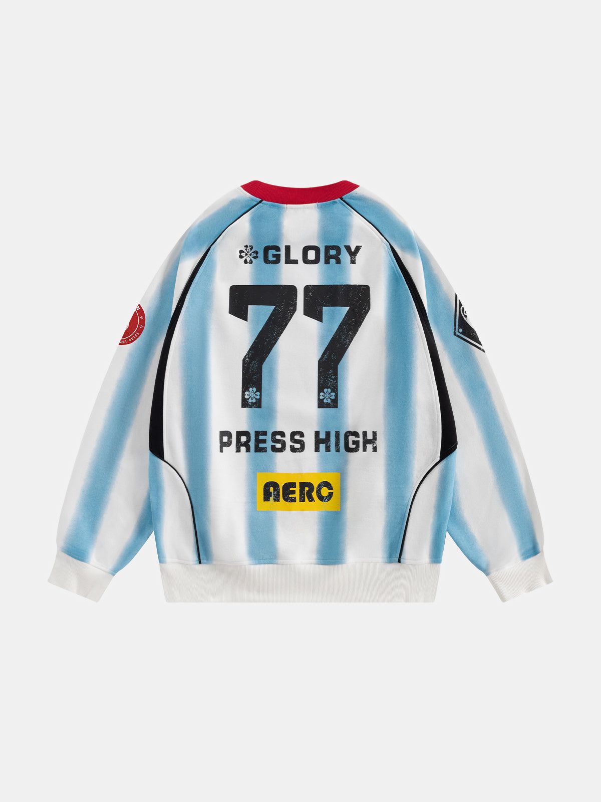 Alternative view of Aelfric Eden 77 Stripe Patchwork Print Sweatshirt