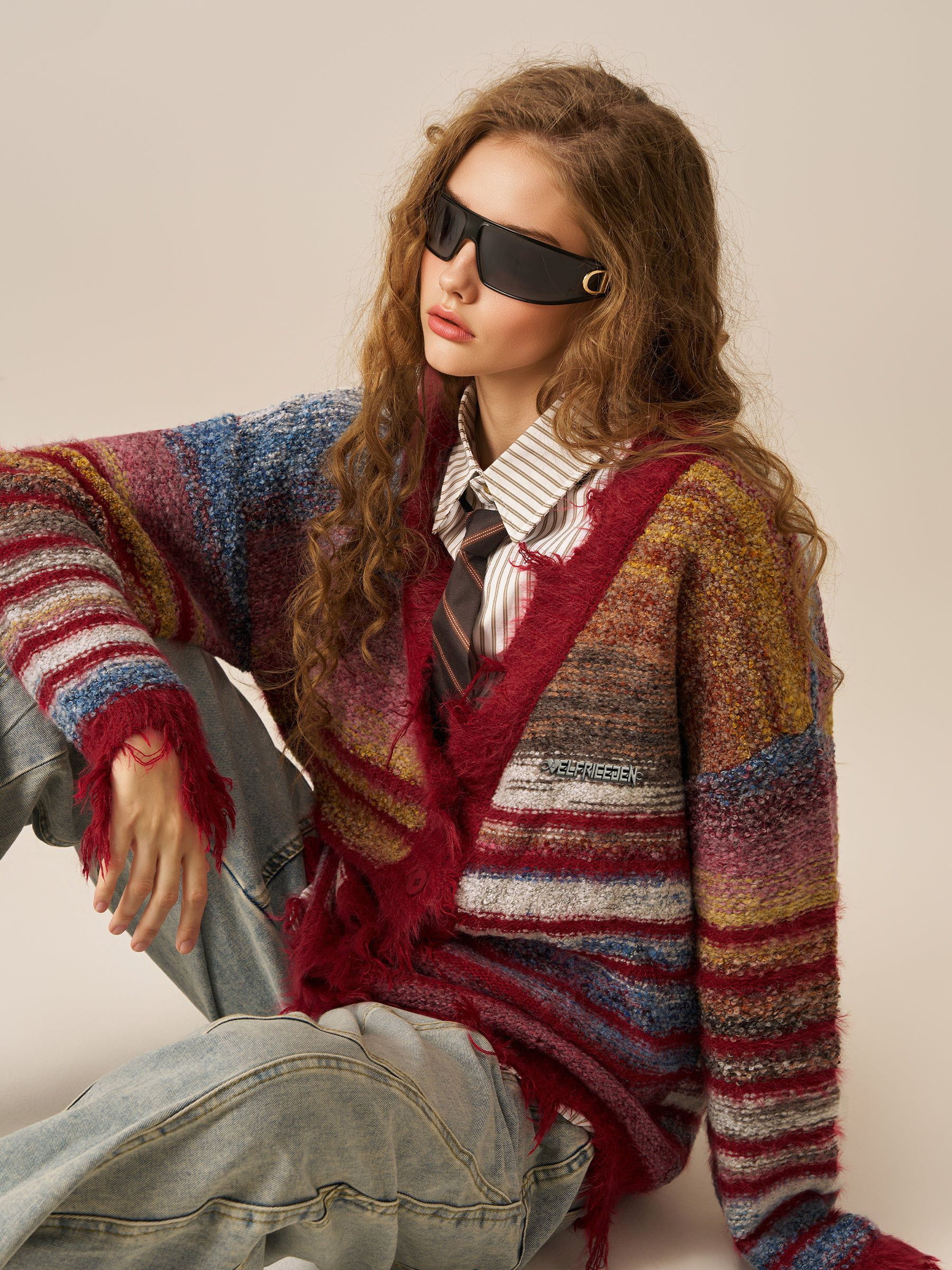 Alternative view of Aelfric Eden Fringe Stripe Cardigan