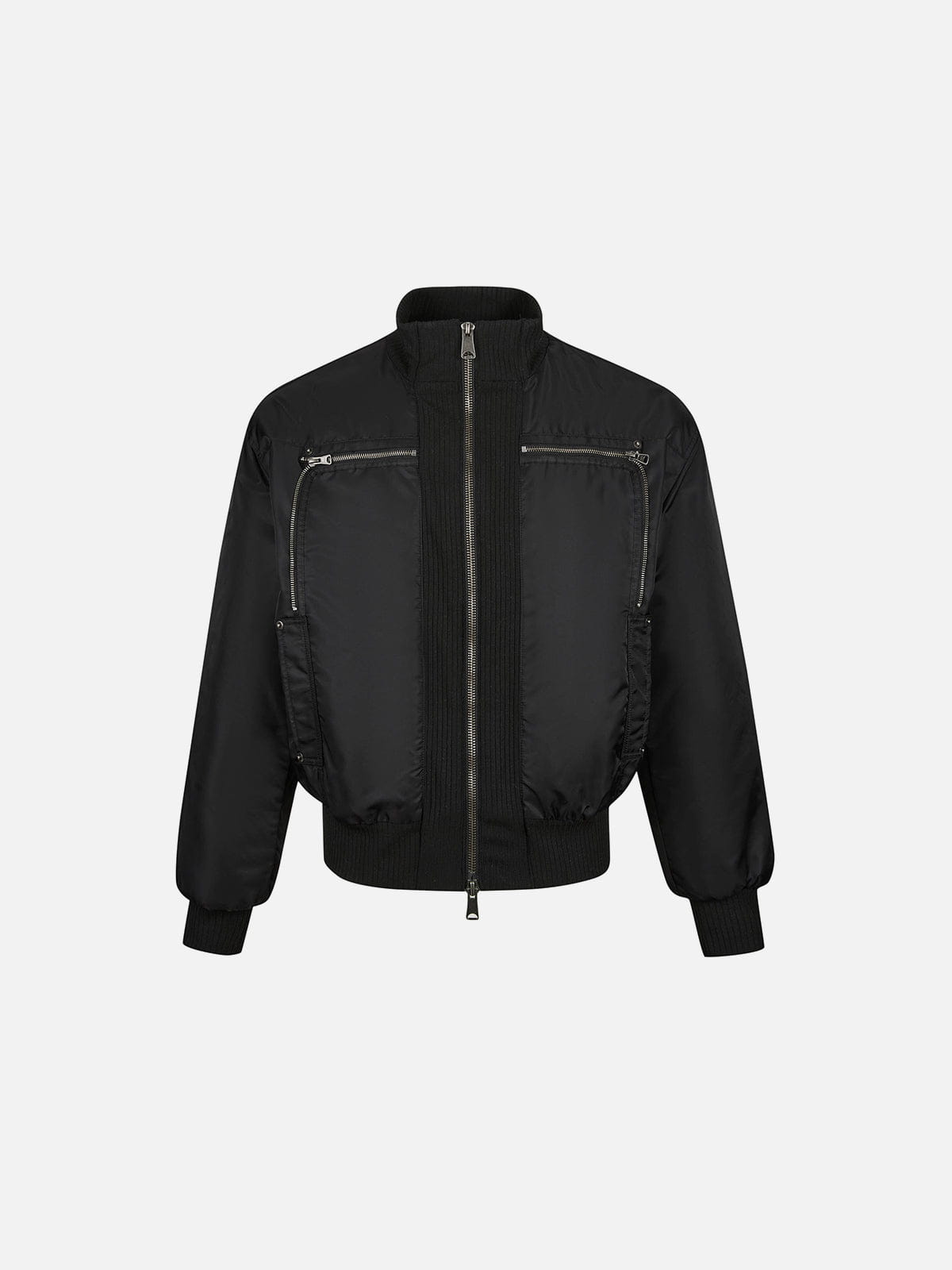 Aelfric Eden Ribbed Panel Zip Up Coat