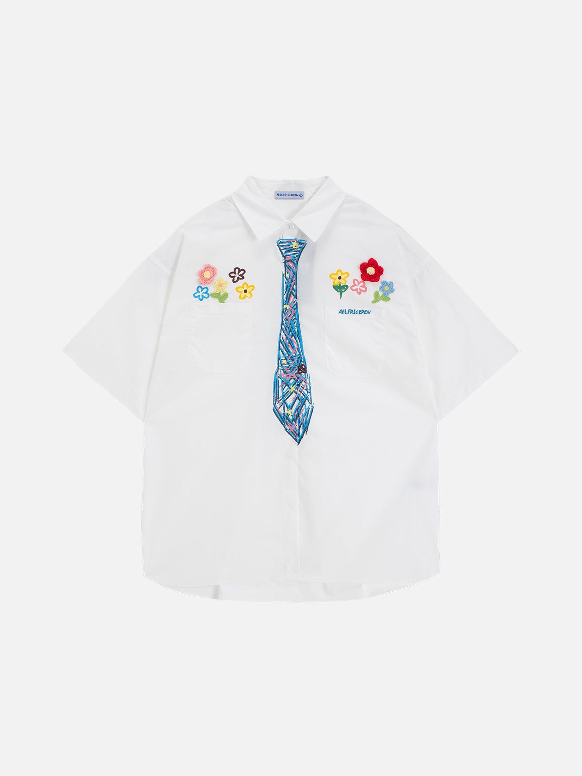 Aelfric Eden Graffiti Necktie Floral Shirt